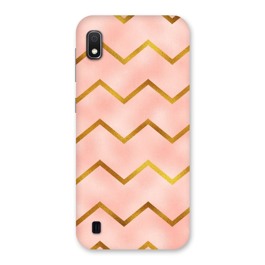 Gold Pink Pattern Back Case for Galaxy A10