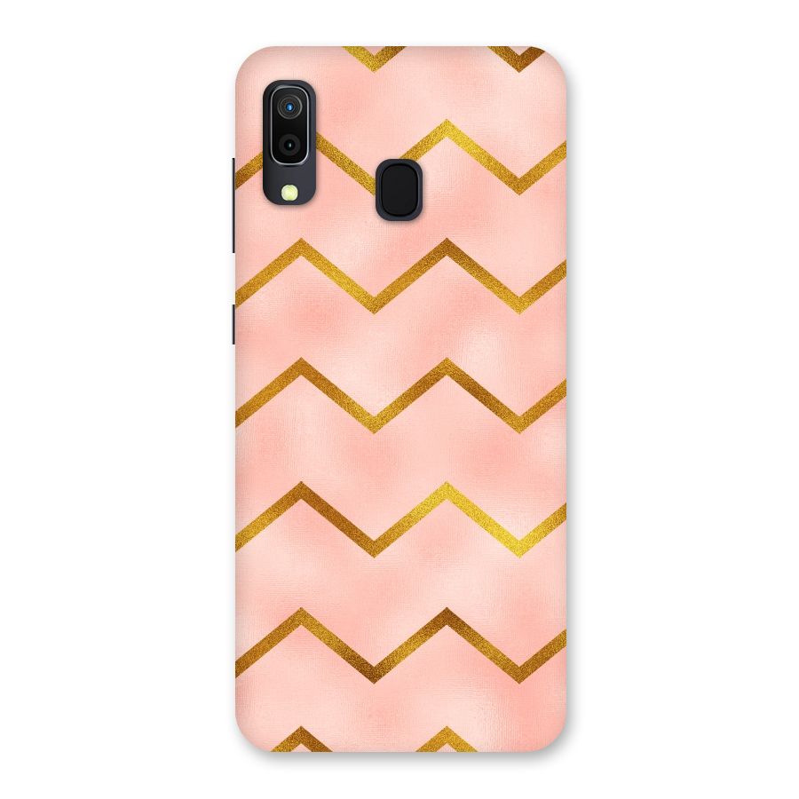 Gold Pink Pattern Back Case for Galaxy A30
