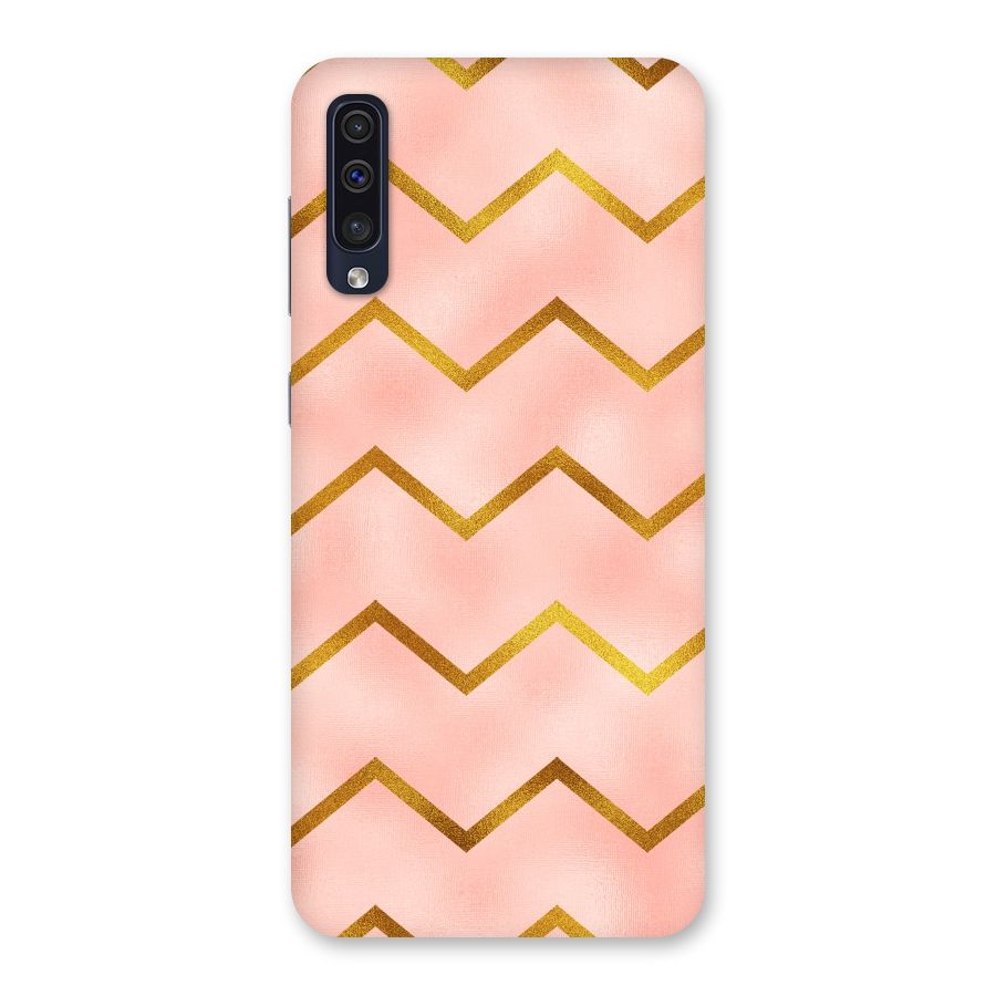 Gold Pink Pattern Back Case for Galaxy A50s
