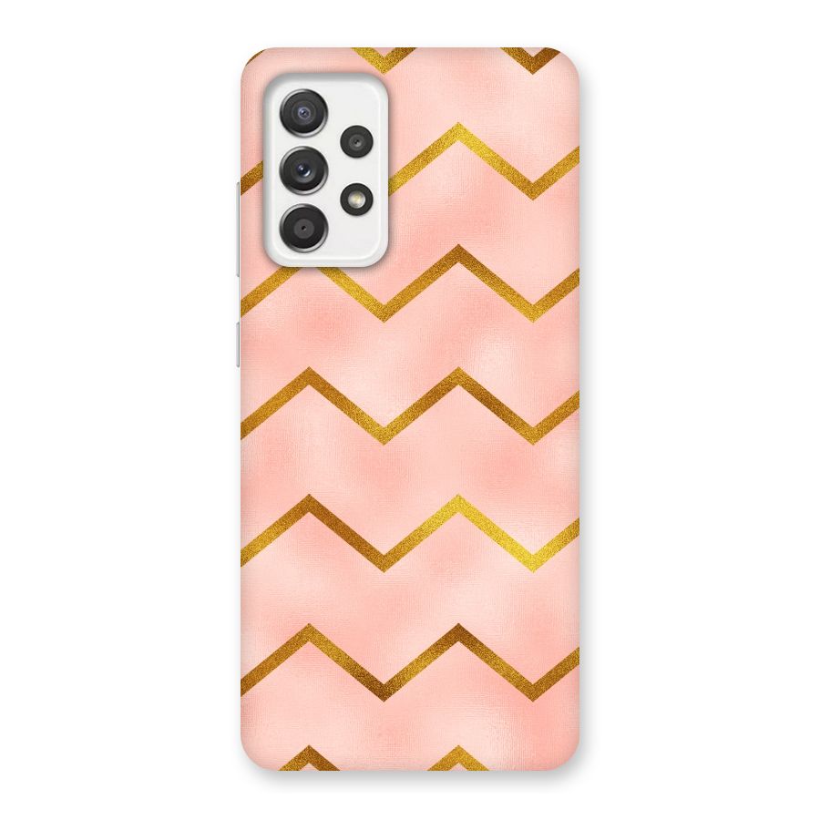 Gold Pink Pattern Back Case for Galaxy A52