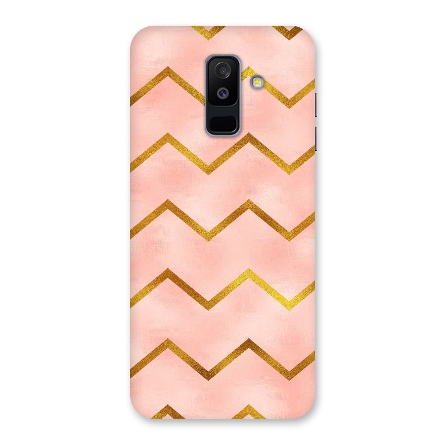 Gold Pink Pattern Back Case for Galaxy A6 Plus