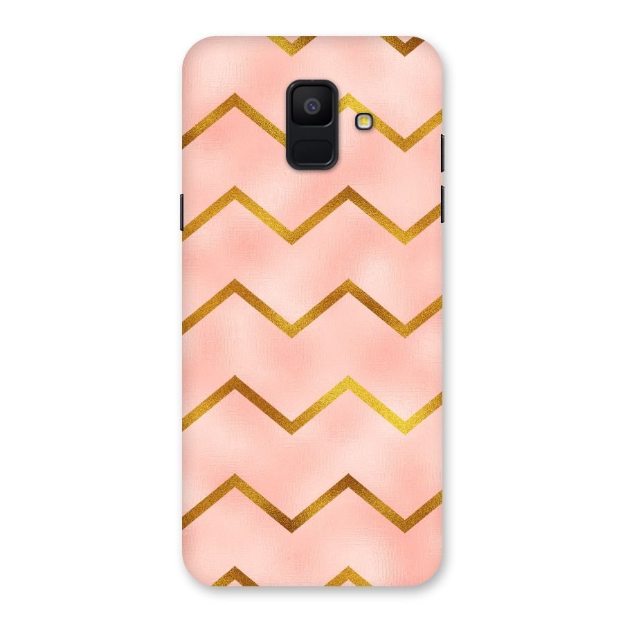 Gold Pink Pattern Back Case for Galaxy A6 (2018)