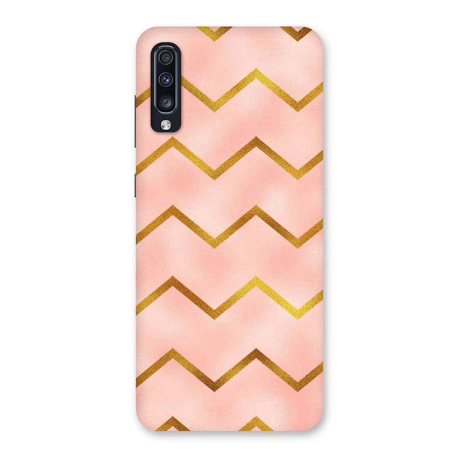 Gold Pink Pattern Back Case for Galaxy A70