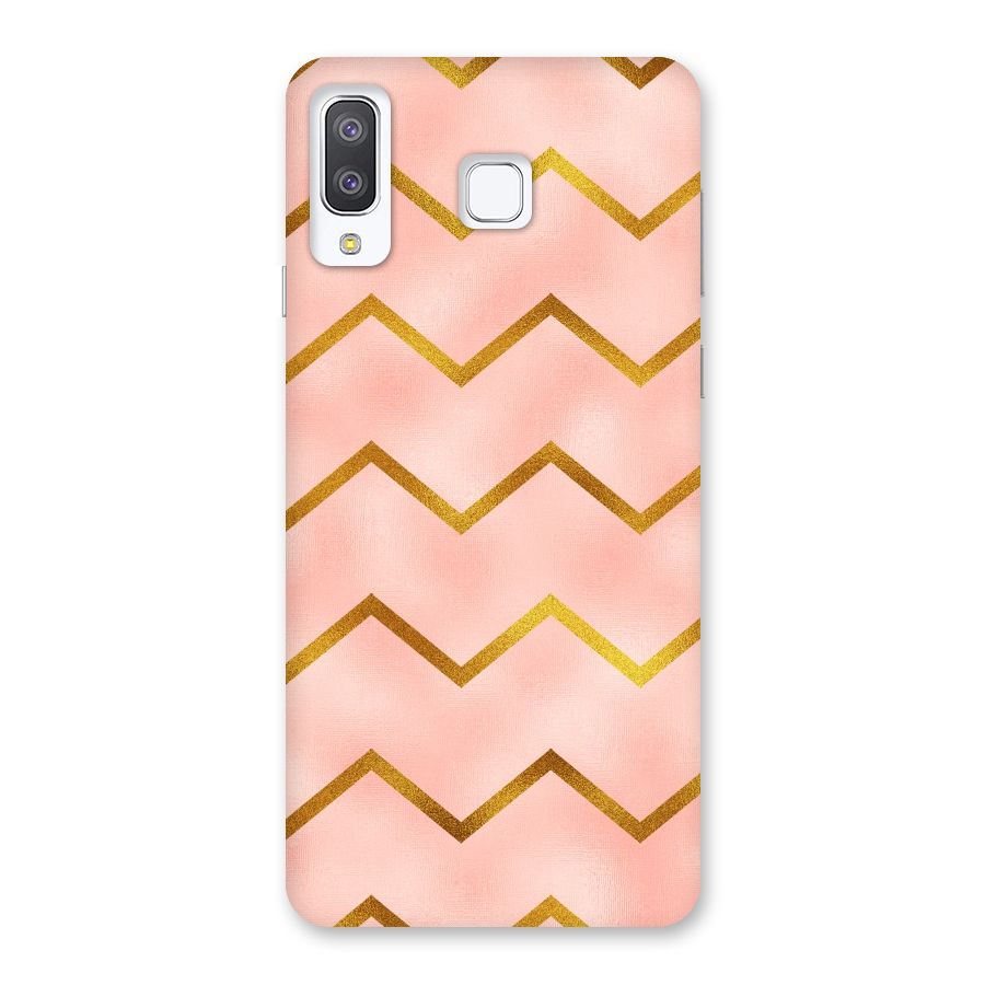 Gold Pink Pattern Back Case for Galaxy A8 Star