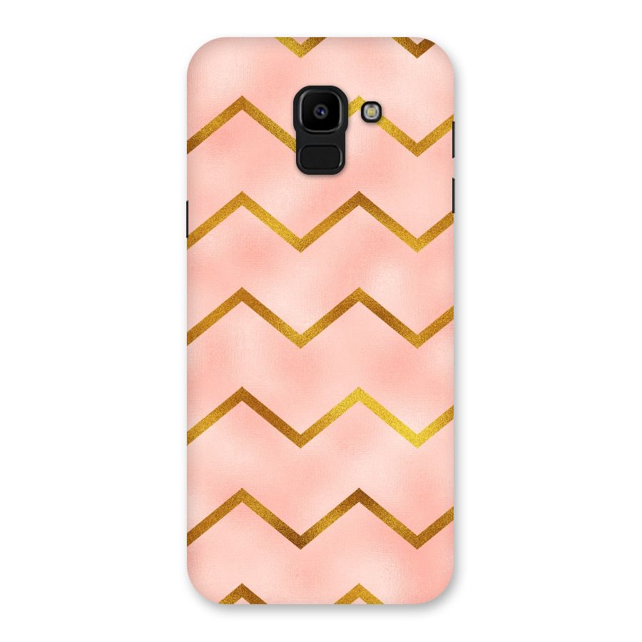 Gold Pink Pattern Back Case for Galaxy J6