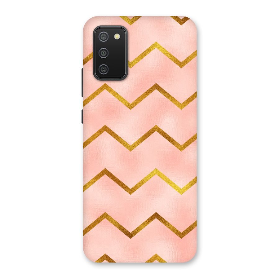 Gold Pink Pattern Back Case for Galaxy M02s
