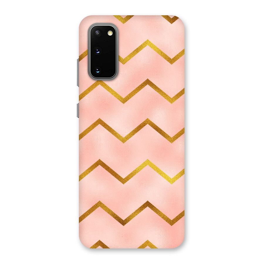Gold Pink Pattern Back Case for Galaxy S20