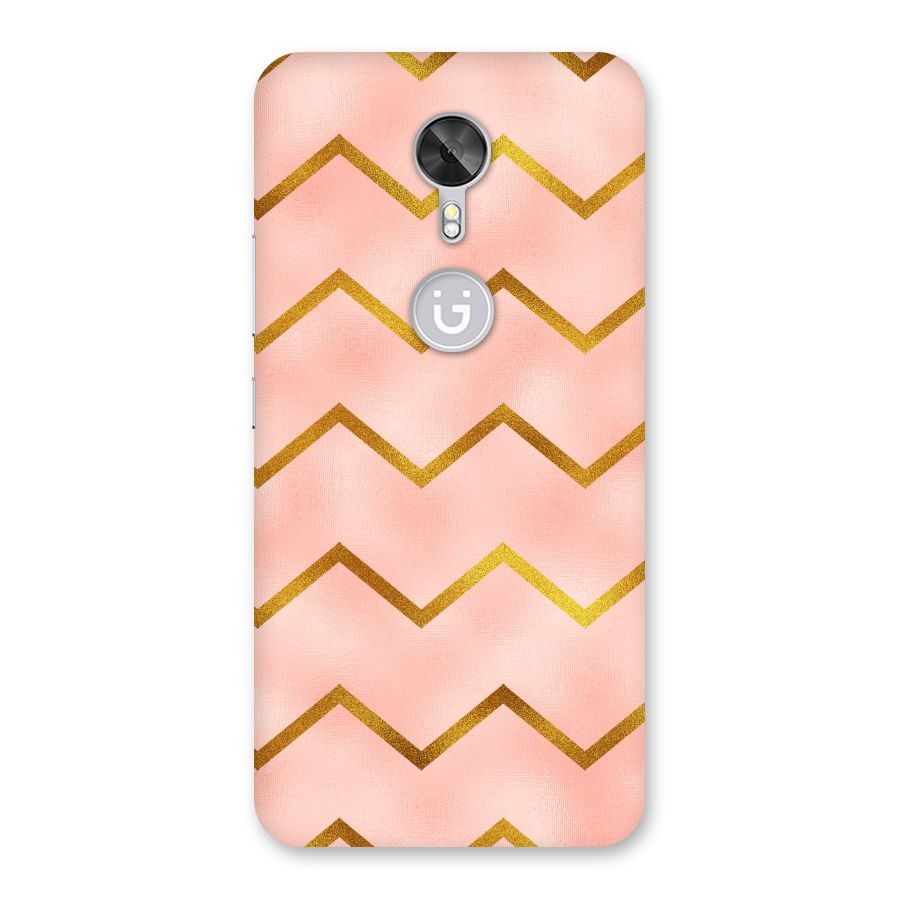 Gold Pink Pattern Back Case for Gionee A1