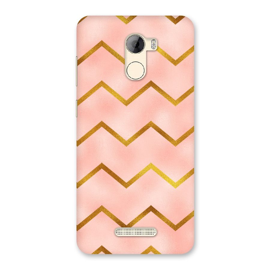Gold Pink Pattern Back Case for Gionee A1 LIte