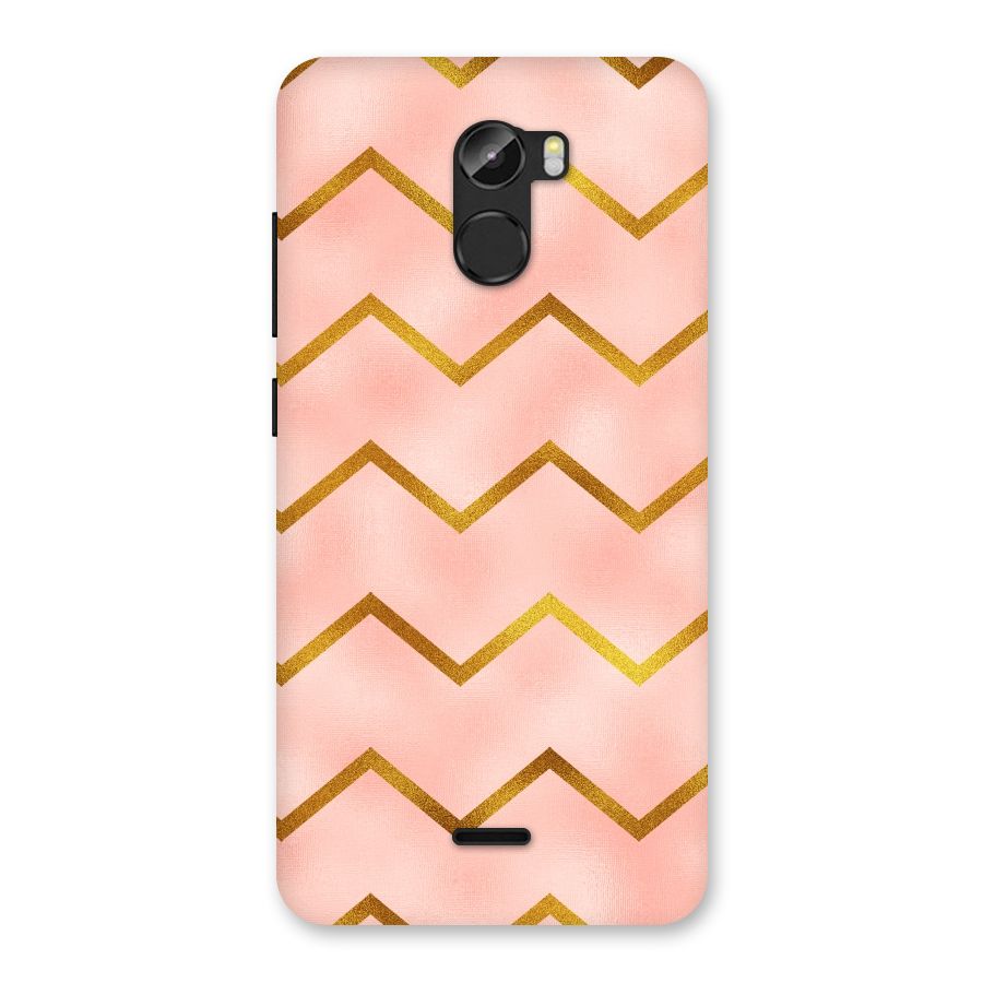 Gold Pink Pattern Back Case for Gionee X1