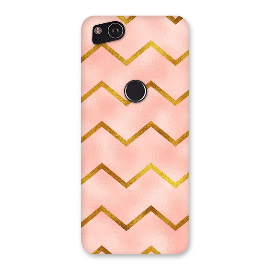 Gold Pink Pattern Back Case for Google Pixel 2
