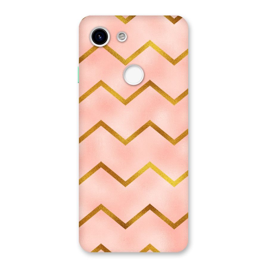Gold Pink Pattern Back Case for Google Pixel 3