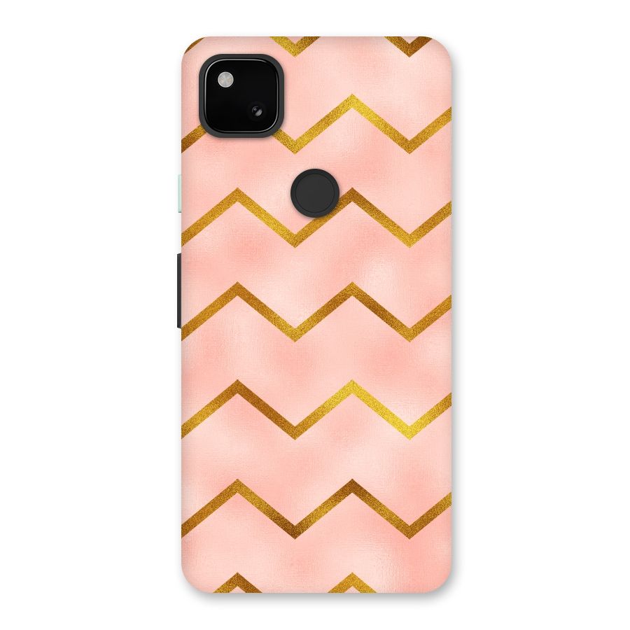 Gold Pink Pattern Back Case for Google Pixel 4a