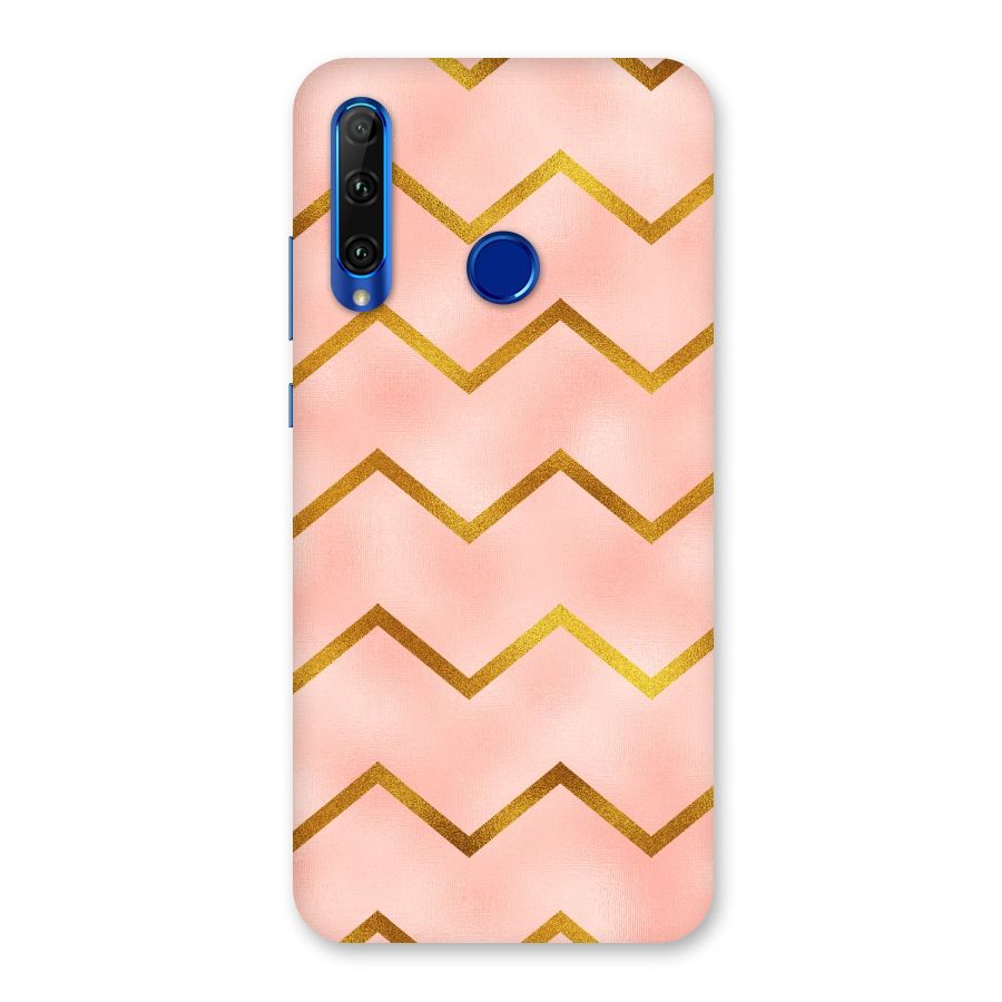 Gold Pink Pattern Back Case for Honor 20i