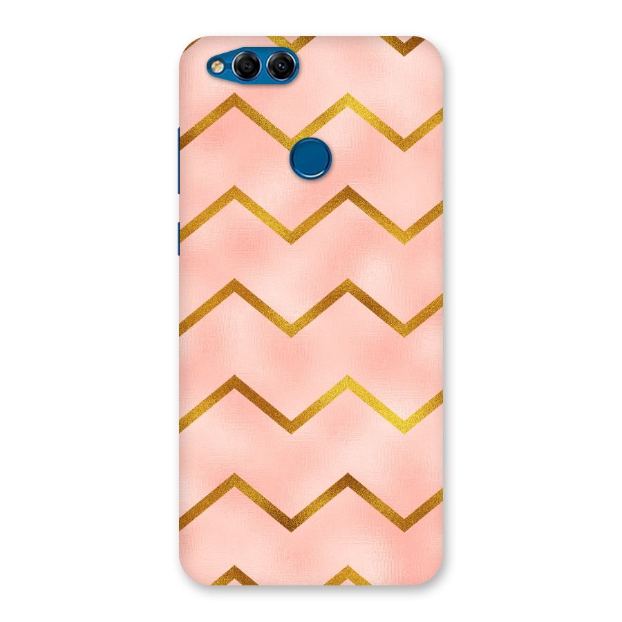 Gold Pink Pattern Back Case for Honor 7X