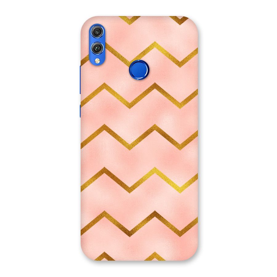 Gold Pink Pattern Back Case for Honor 8X