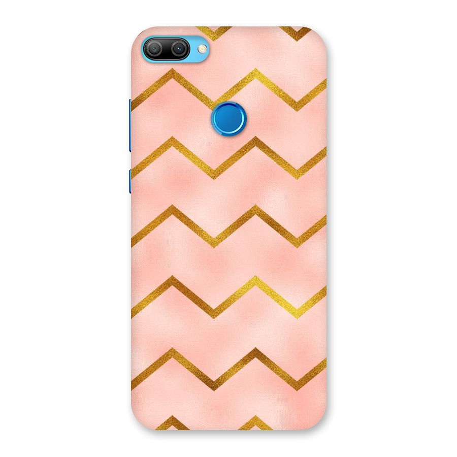 Gold Pink Pattern Back Case for Honor 9N