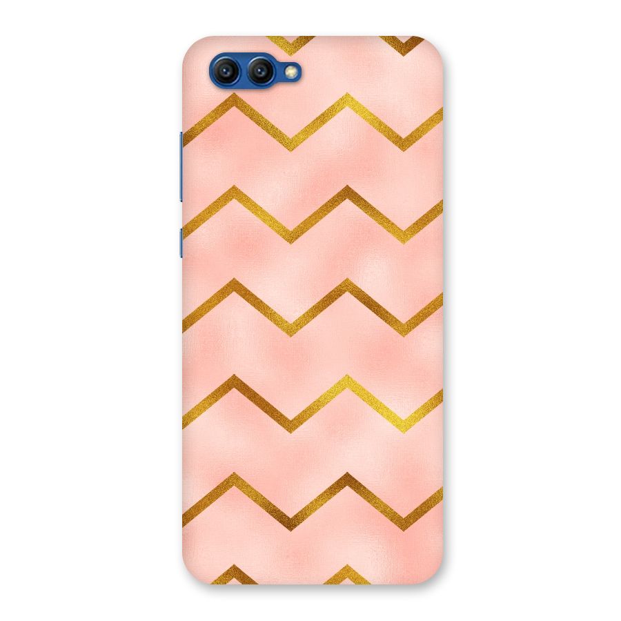 Gold Pink Pattern Back Case for Honor View 10