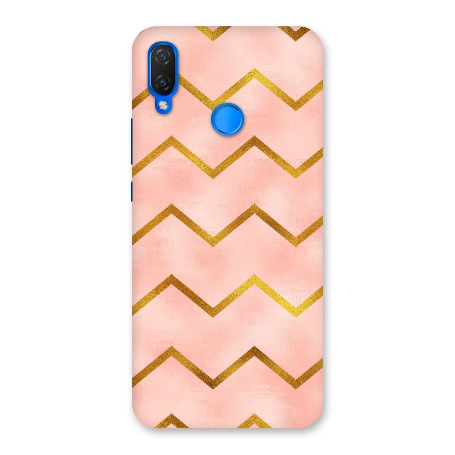 Gold Pink Pattern Back Case for Huawei P Smart+