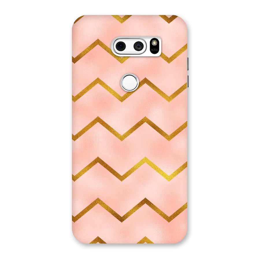 Gold Pink Pattern Back Case for LG V30
