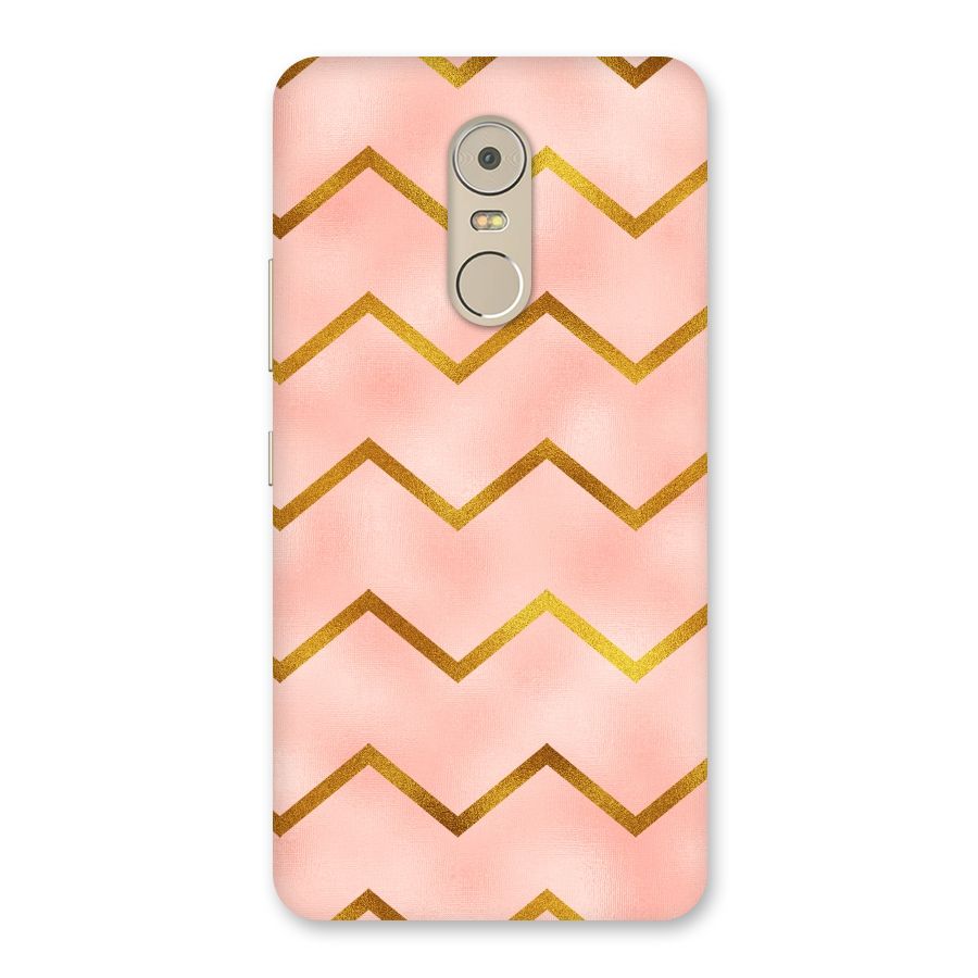 Gold Pink Pattern Back Case for Lenovo K6 Note
