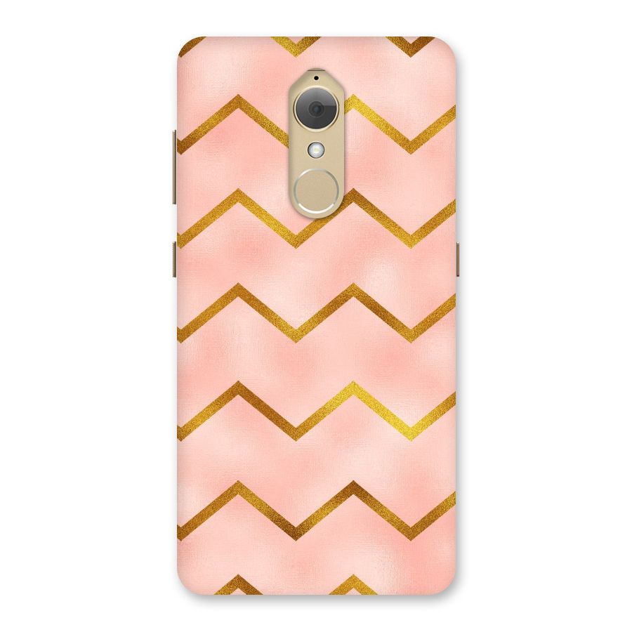 Gold Pink Pattern Back Case for Lenovo K8