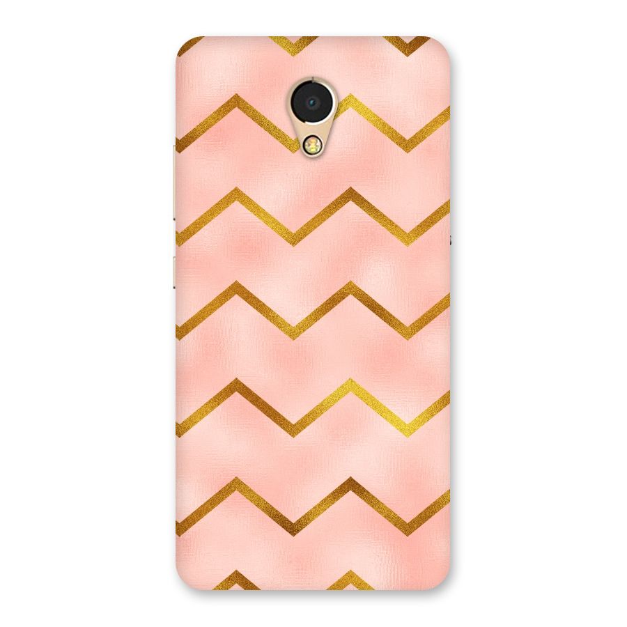 Gold Pink Pattern Back Case for Lenovo P2