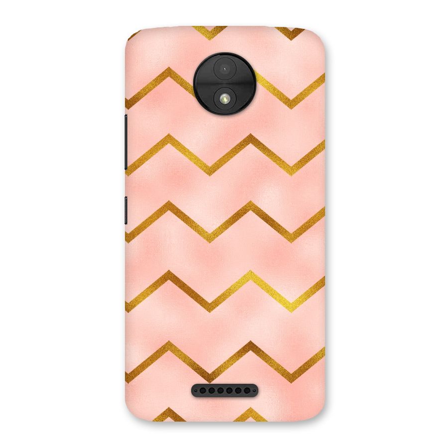 Gold Pink Pattern Back Case for Moto C