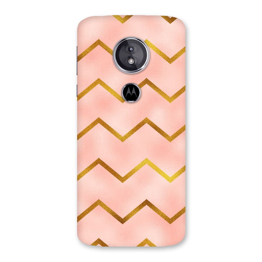 Gold Pink Pattern Back Case for Moto E5