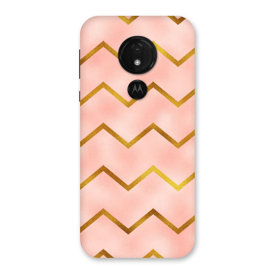 Gold Pink Pattern Back Case for Moto G7 Power