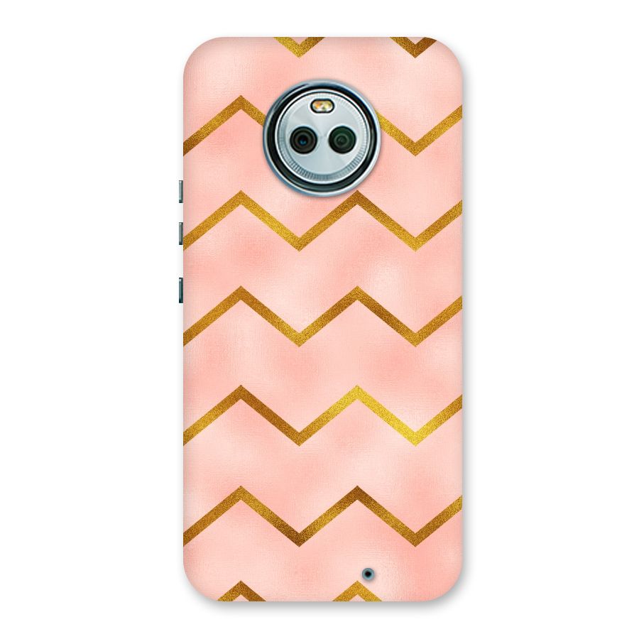 Gold Pink Pattern Back Case for Moto X4