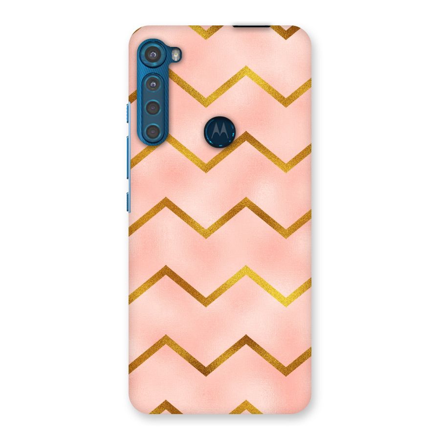 Gold Pink Pattern Back Case for Motorola One Fusion Plus