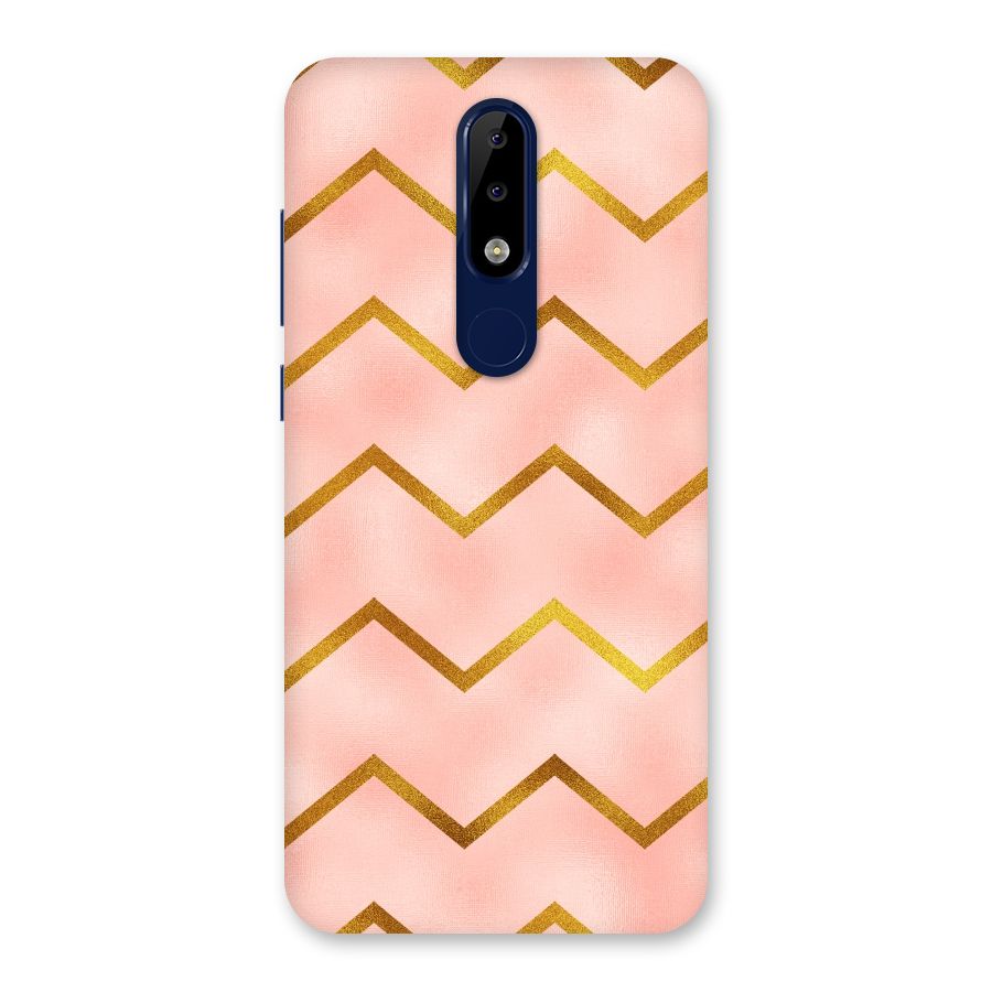 Gold Pink Pattern Back Case for Nokia 5.1 Plus