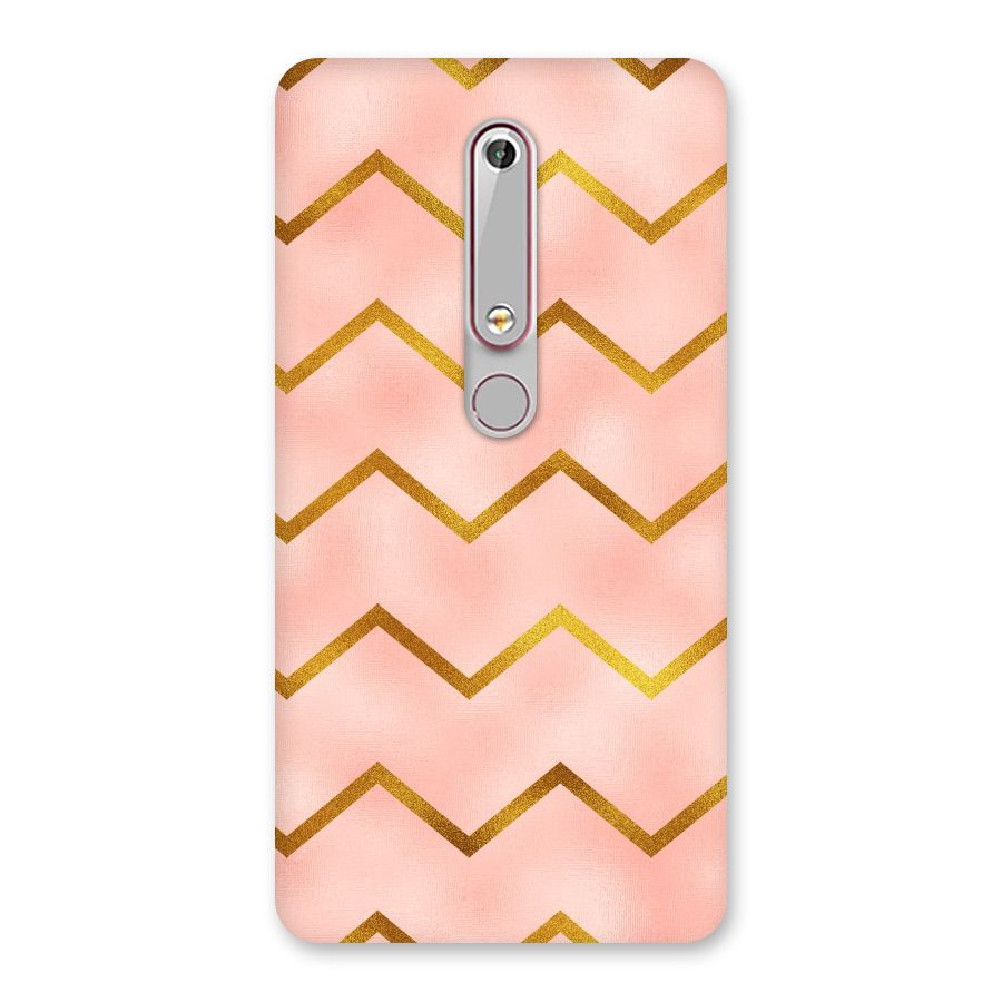 Gold Pink Pattern Back Case for Nokia 6.1