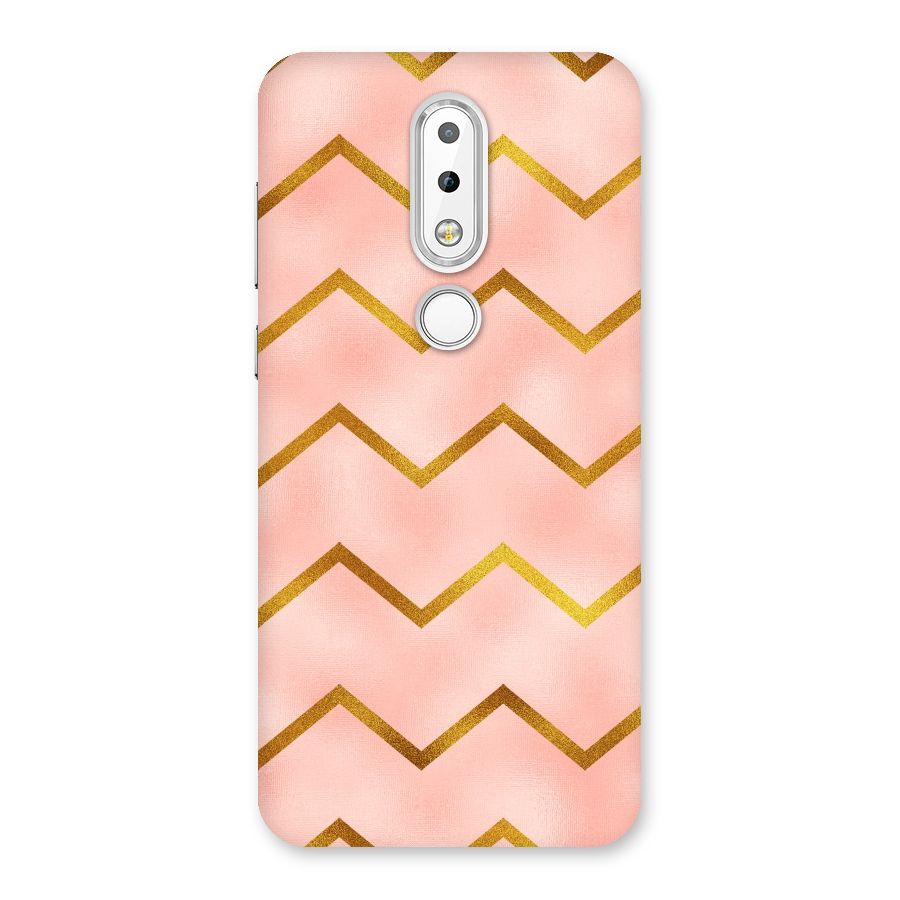 Gold Pink Pattern Back Case for Nokia 6.1 Plus