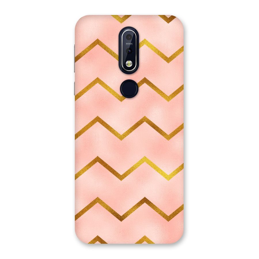 Gold Pink Pattern Back Case for Nokia 7.1