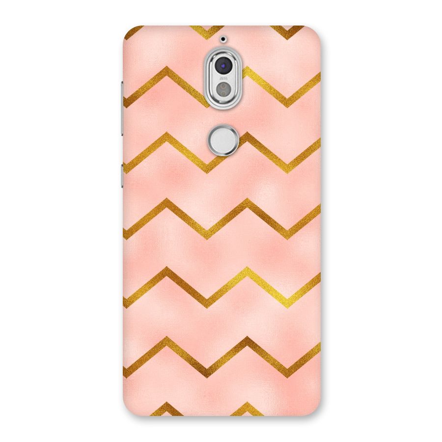 Gold Pink Pattern Back Case for Nokia 7
