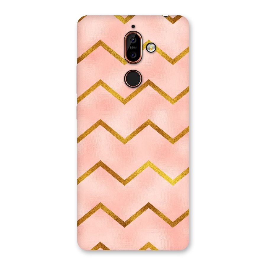 Gold Pink Pattern Back Case for Nokia 7 Plus