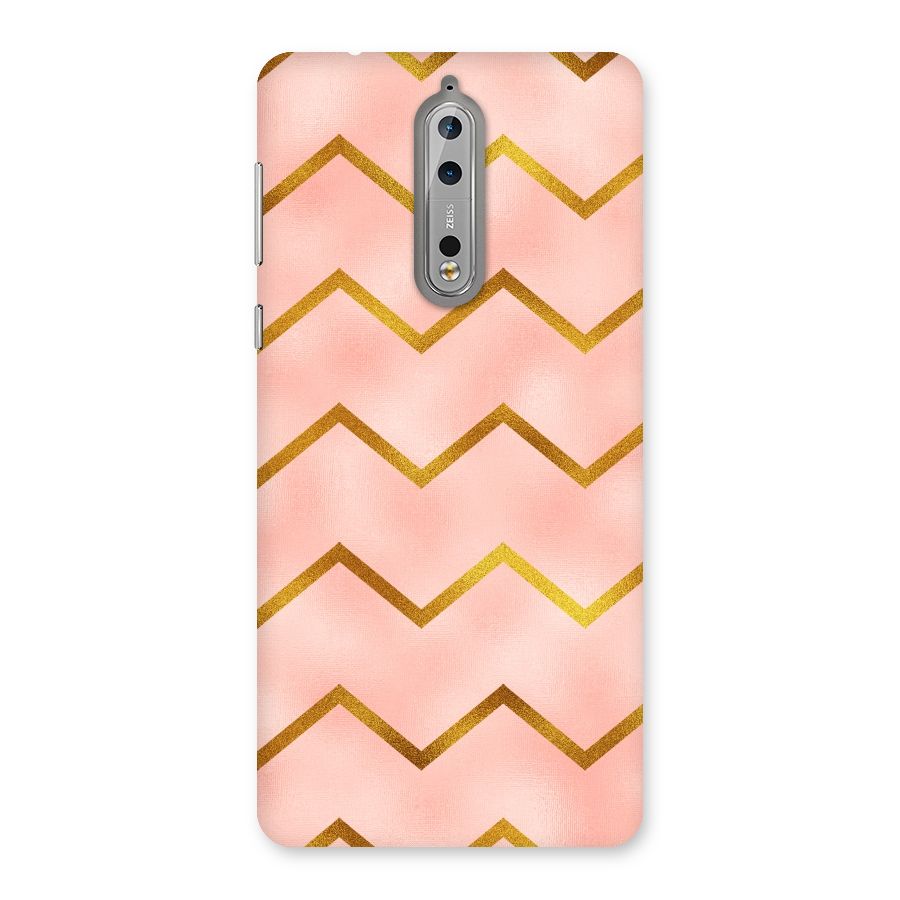 Gold Pink Pattern Back Case for Nokia 8