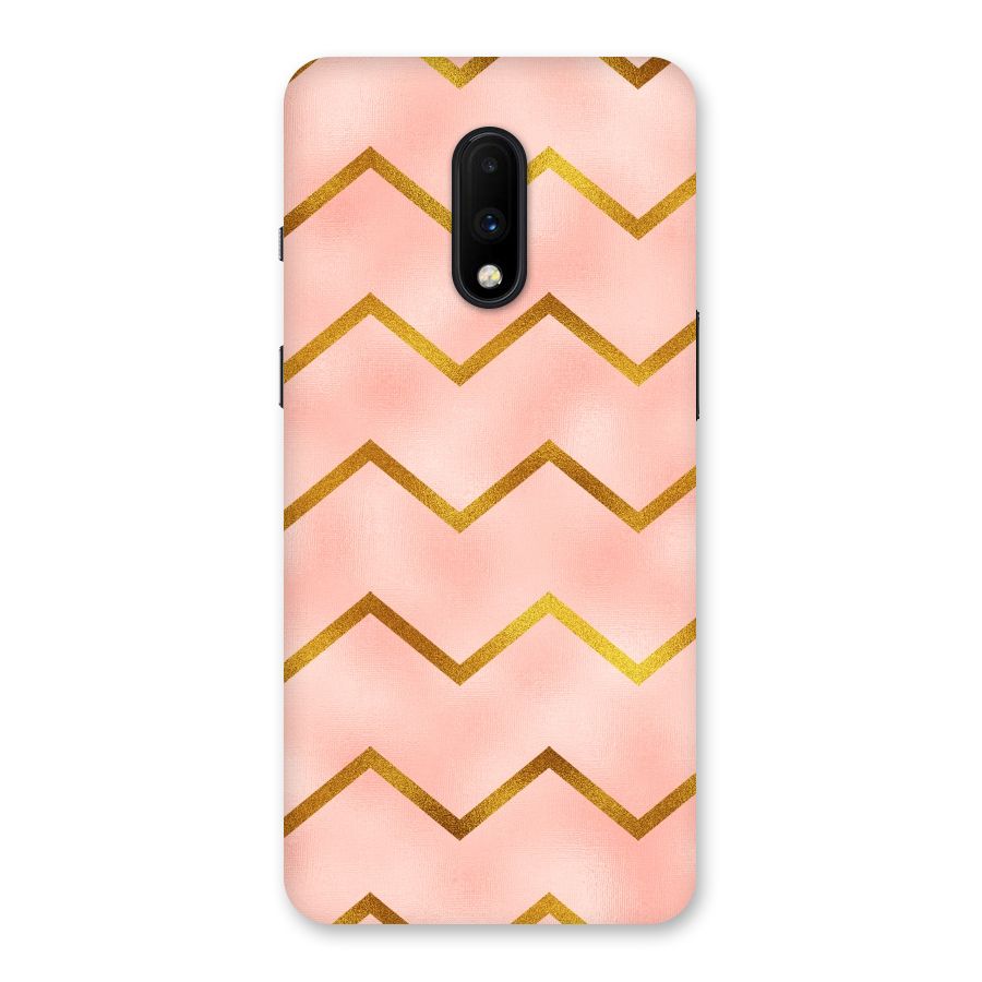 Gold Pink Pattern Back Case for OnePlus 7