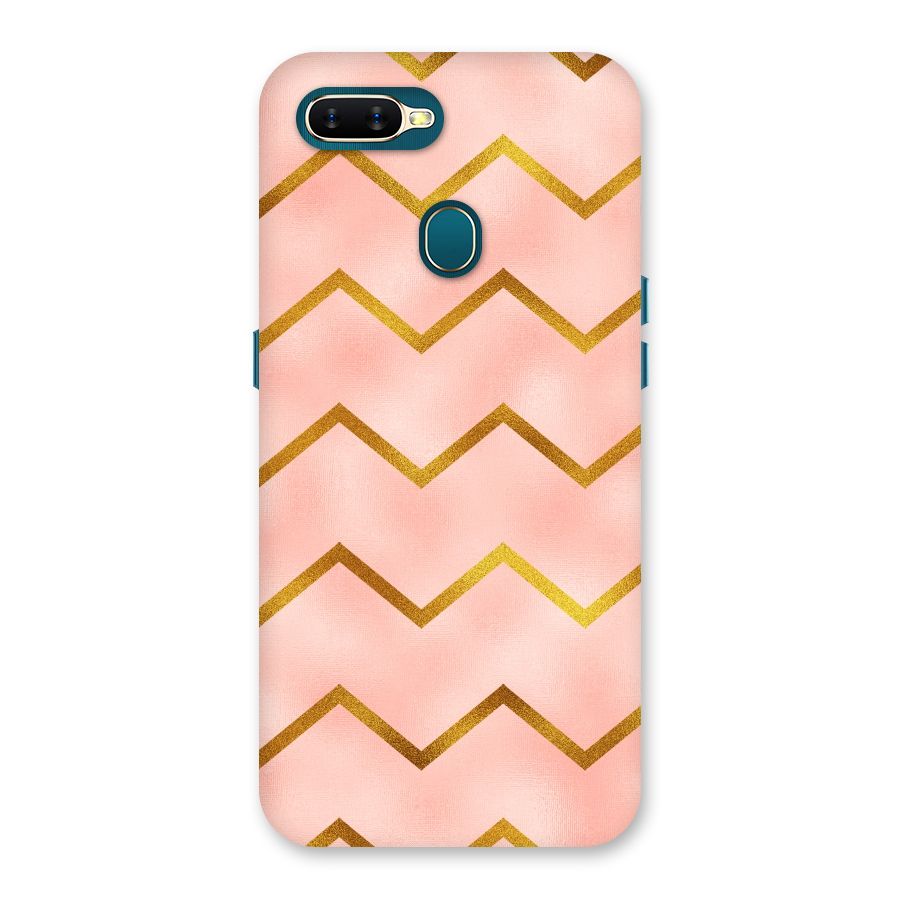 Gold Pink Pattern Back Case for Oppo A11k