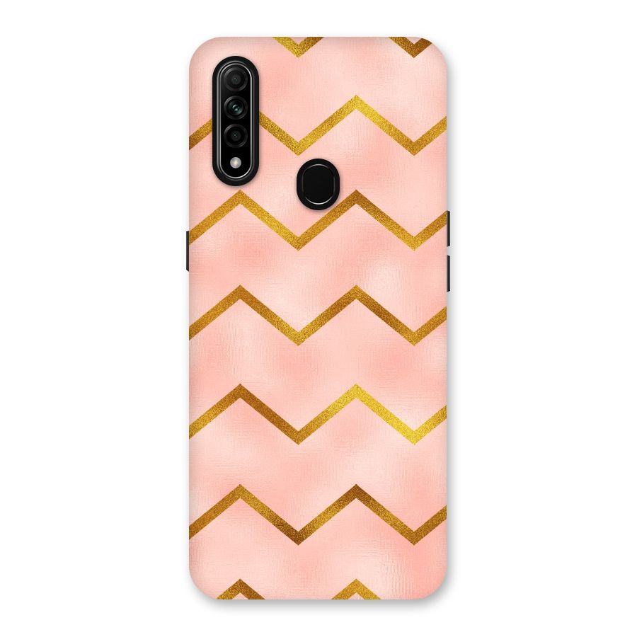 Gold Pink Pattern Back Case for Oppo A31