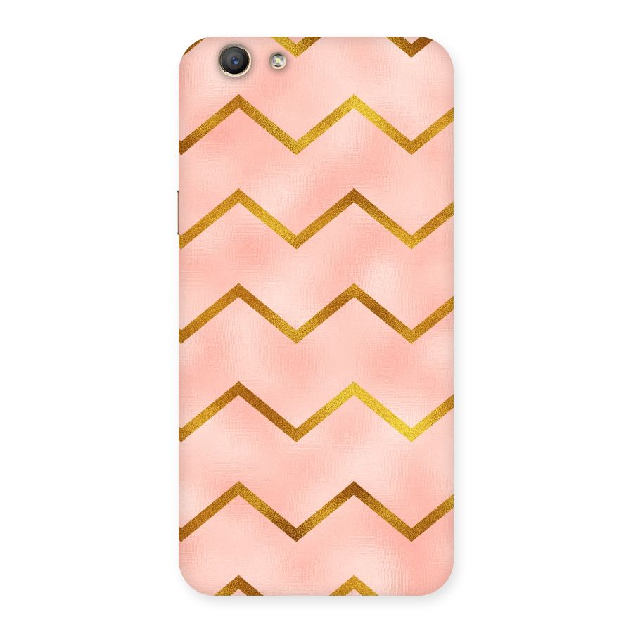 Gold Pink Pattern Back Case for Oppo A59