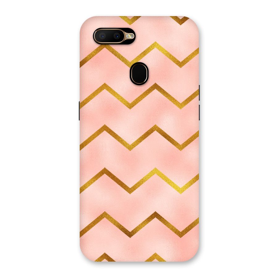 Gold Pink Pattern Back Case for Oppo A5s