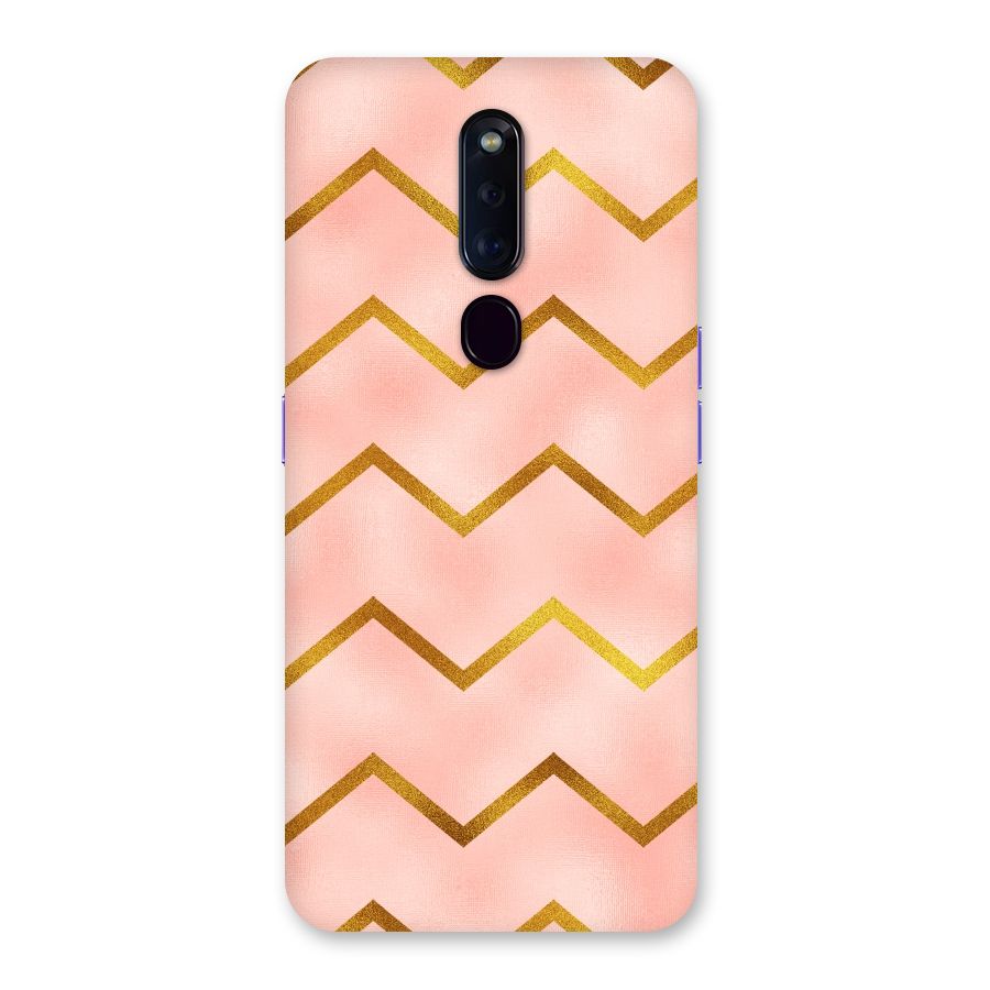 Gold Pink Pattern Back Case for Oppo F11 Pro