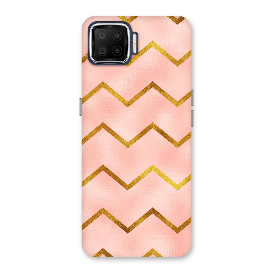 Gold Pink Pattern Back Case for Oppo F17