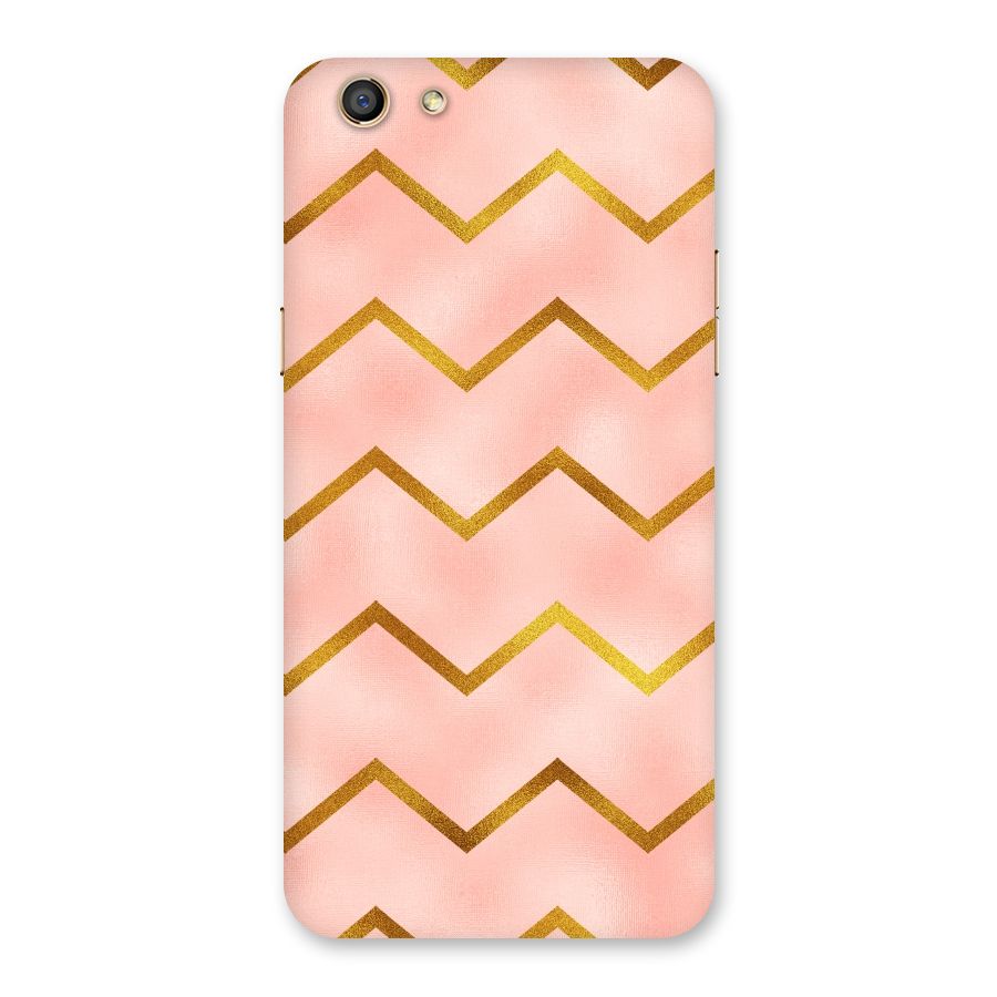Gold Pink Pattern Back Case for Oppo F3