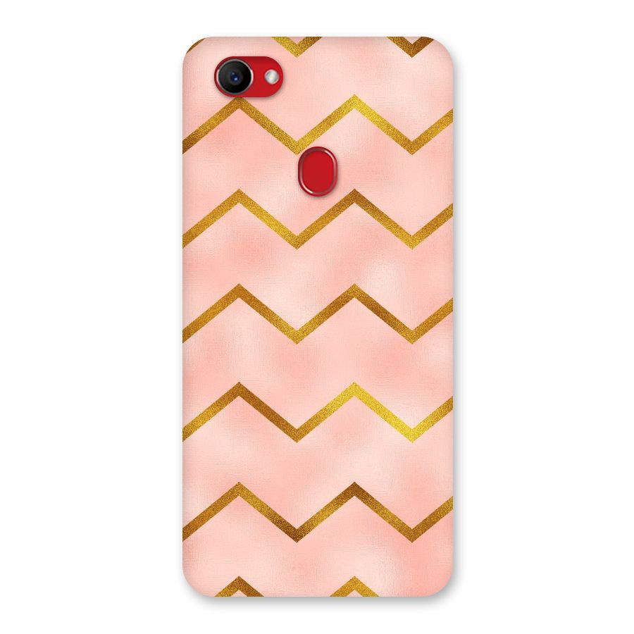 Gold Pink Pattern Back Case for Oppo F7