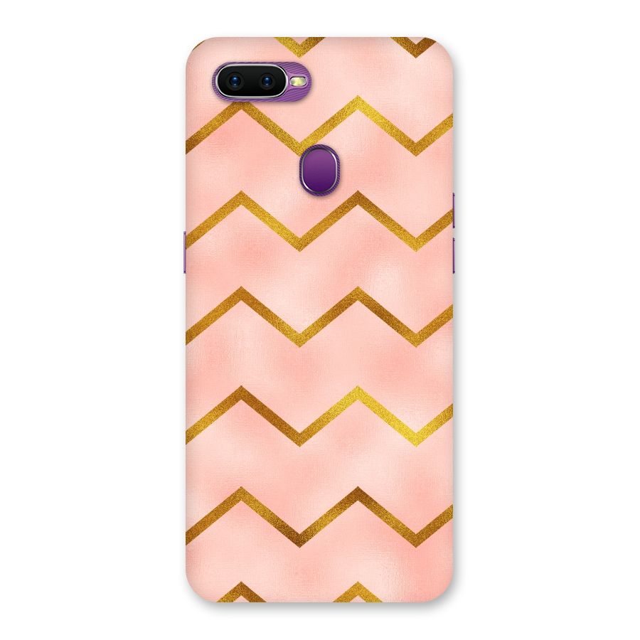 Gold Pink Pattern Back Case for Oppo F9