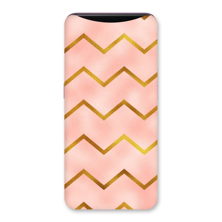 Gold Pink Pattern Back Case for Oppo Find X